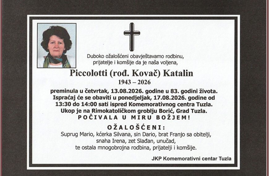 In memoriam, Katalin Piccolotti