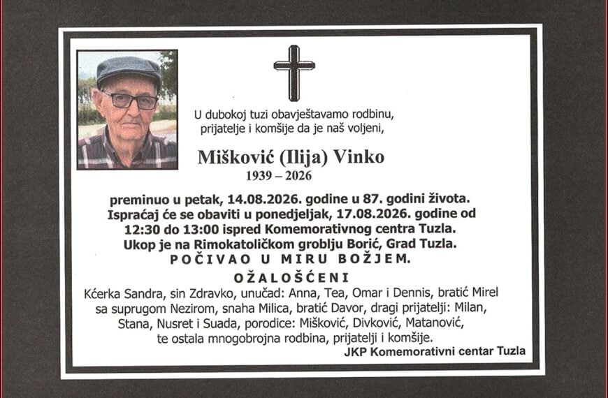 In memoriam, Vinko Miskovic