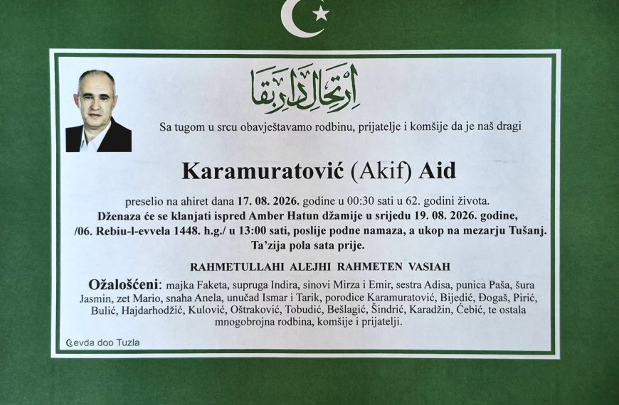 In memoriam, Aid Karamuratovic