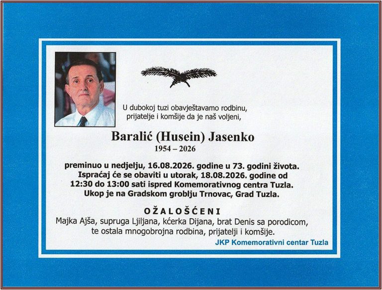 In memoriam, Jasenko Baralic