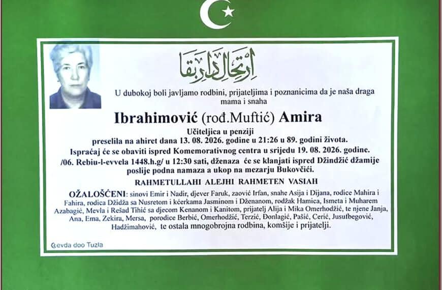 In memoriam, Amira Ibrahimović