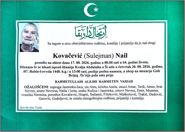 In memoriam, Nail Kovacevic