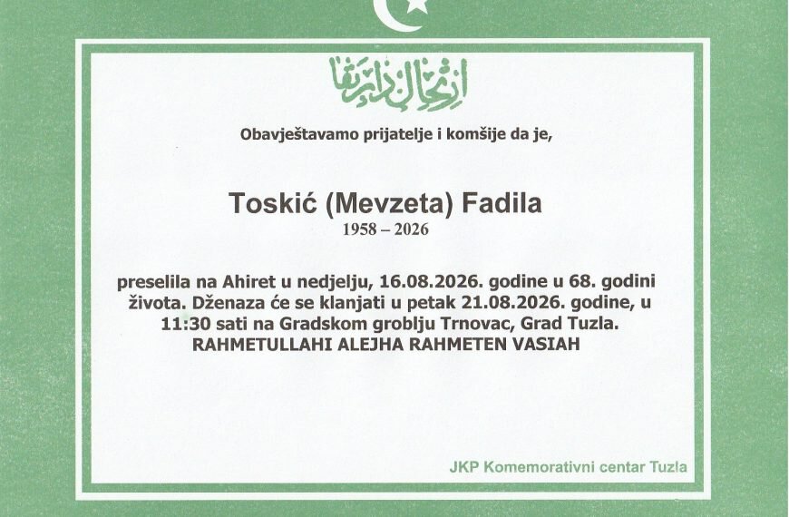 In memoriam, Fadila Toskic