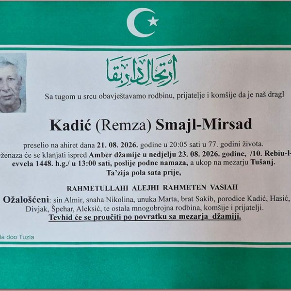 In memoriam, Smajl Kadic