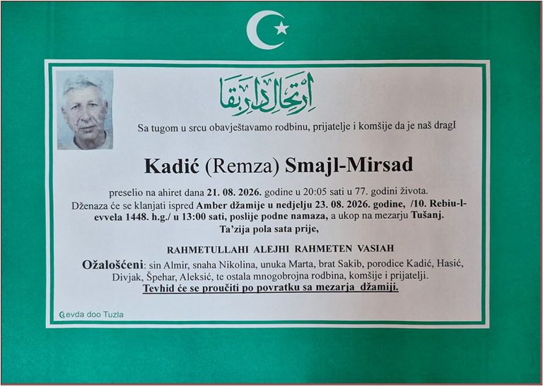 In memoriam, Smajl Kadic