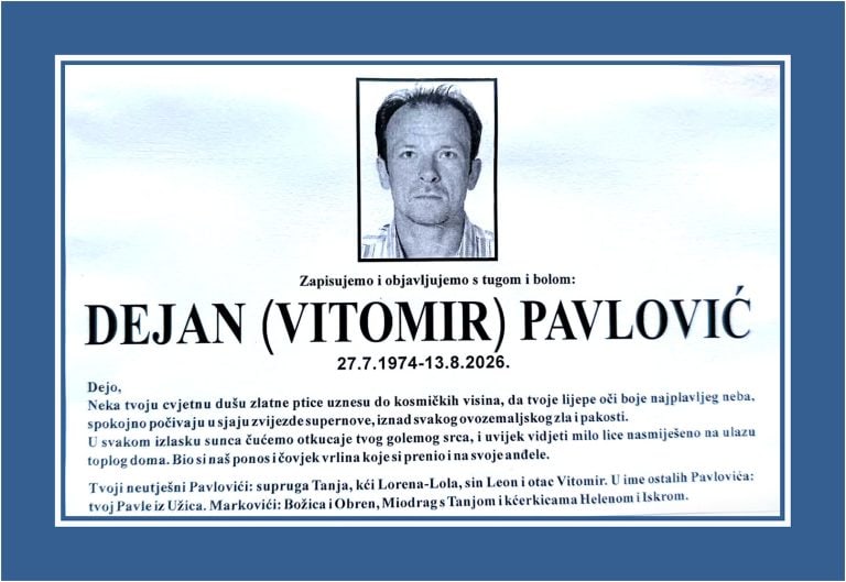 In memoriam, Dejan Pavlovic
