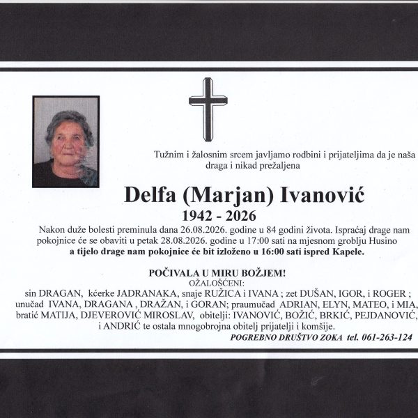 In memoriam, Delfa Ivanovic