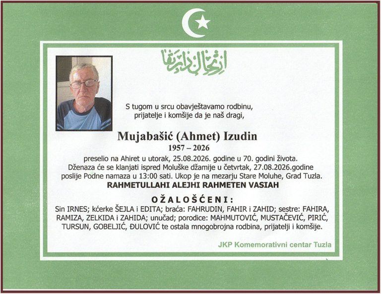 In memoriam, Izudin Mujabasic