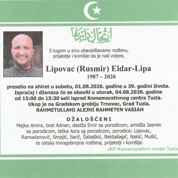 In memoriam, Eldar Lipovac
