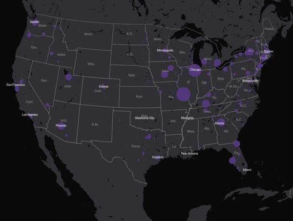 Americka mapa New York Timesa pokazuje mjesta u kojima žive doseljenici medju kojima i državljani BiH