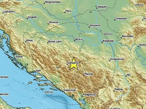 tri zemljotresa tokom protekle noci zatresla bih