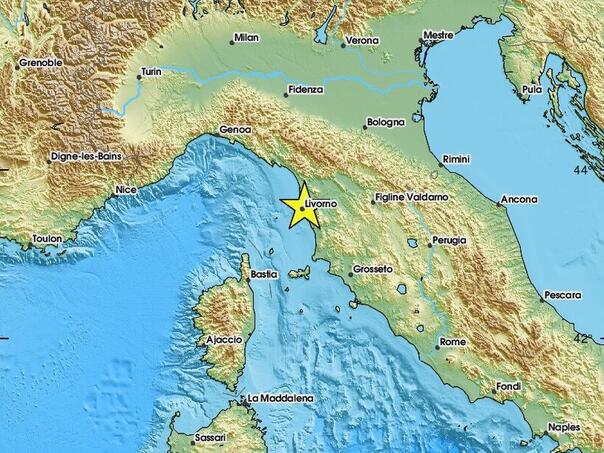 podrucje pise u centralnoj italiji pogodio zemljotres jacine 4,3 stepena po rihteru