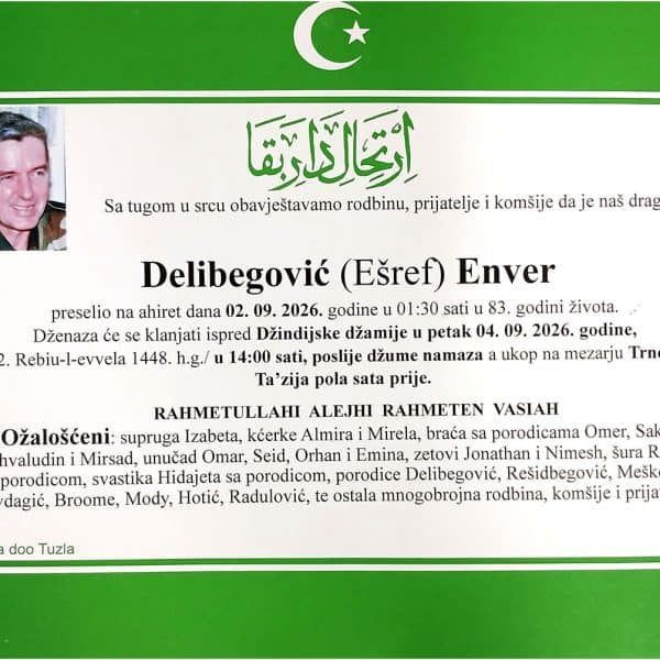 In memoriam: Omer (Ešrefa) DELIBEGOVIĆ