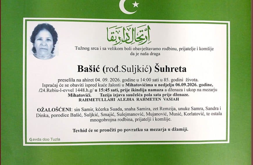 In memoriam, Suhreta Basic