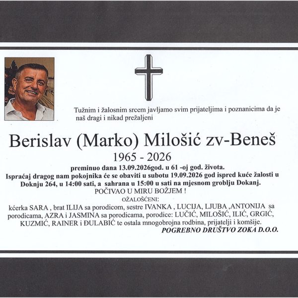 In memoriam, Berislav Milosic