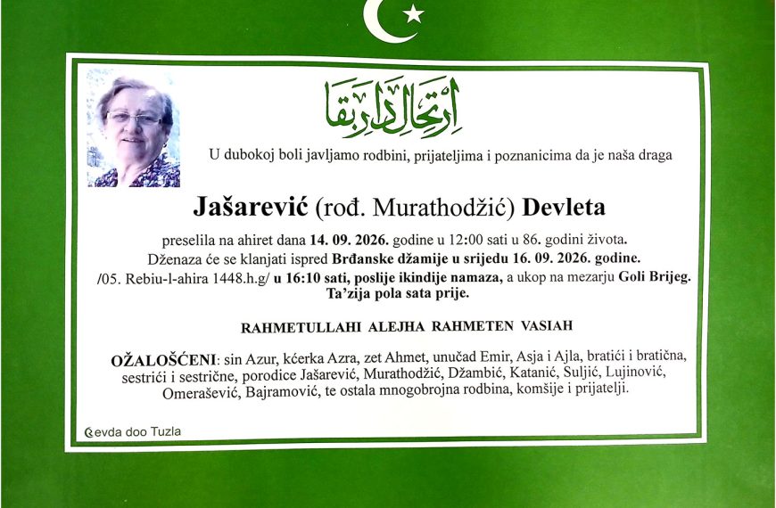 In memoriam, Devleta Jasarevic