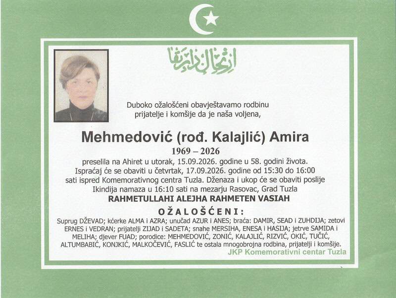 In memoriam, Mehmedovic