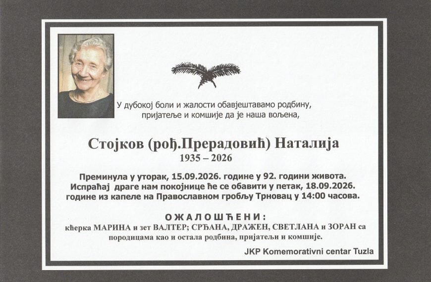 In memoriam, Natalija Stojkov
