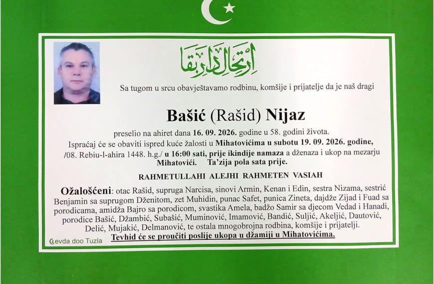In memoriam: Nijaz (Rašida) BAŠIĆ