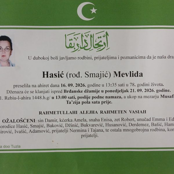 In memoriam, Mevlida Hasic