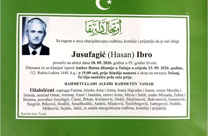 In memoriam, Ibro Jusufagic