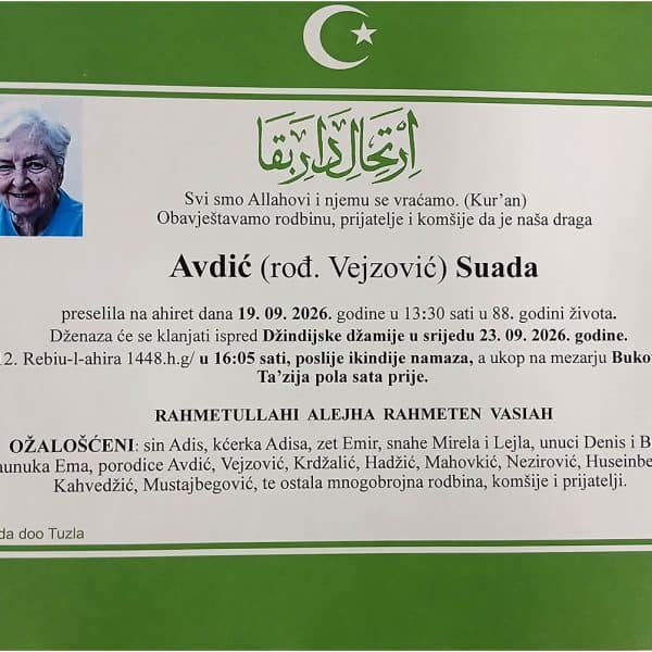 In memoriam, Suada Avdic