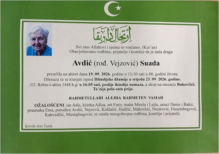 In memoriam, Suada Avdic