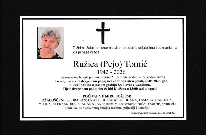 In memoriam, Tuzica Tomic