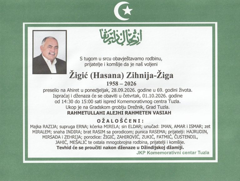 In memoriam, Zihnija Zigic