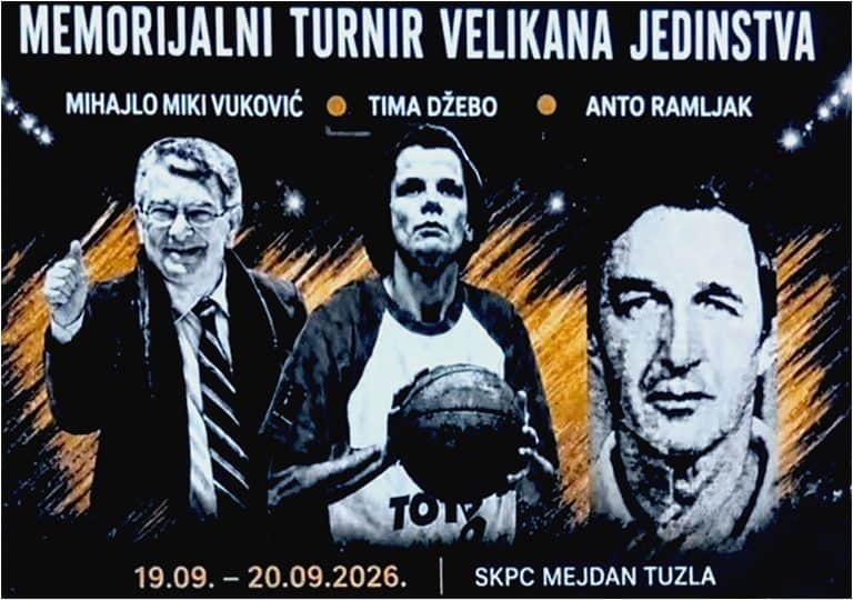 Memorijalni košarkaški turnir Jedinstva održat će se u Tuzli ¸19. i 20. septembra