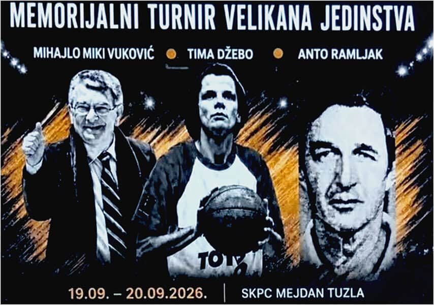 Memorijalni košarkaški turnir Jedinstva održat će se u Tuzli ¸19. i 20. septembra