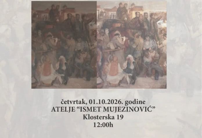 sutra ce u ateljeu ismet mujezinovic biti upriliceno predstavaljanje restaurirane sliek oslobodjenje tuzle 1943