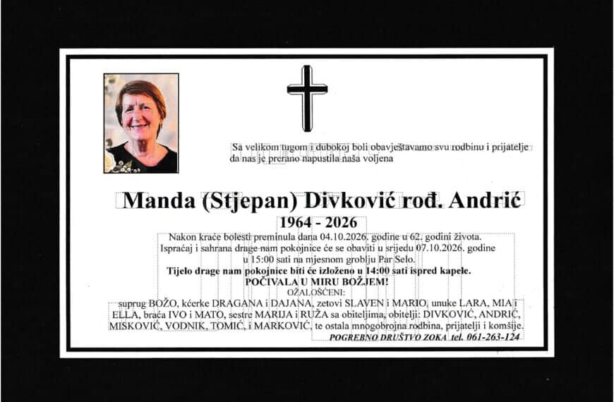 In memoriam, Manda Divkovic