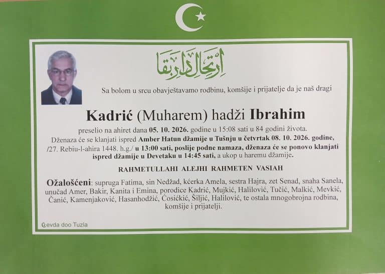 In memoriam, Ibrahim Kadric