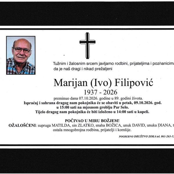 In memoriam, Filipovic
