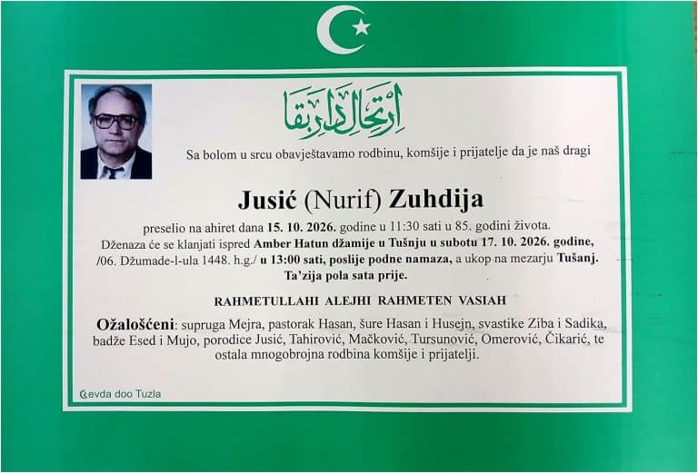 In memoriam, Zuhdija Jusic