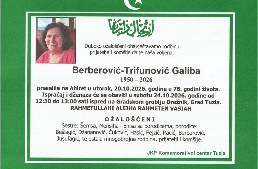 In memoriam, Galiba Berberovic
