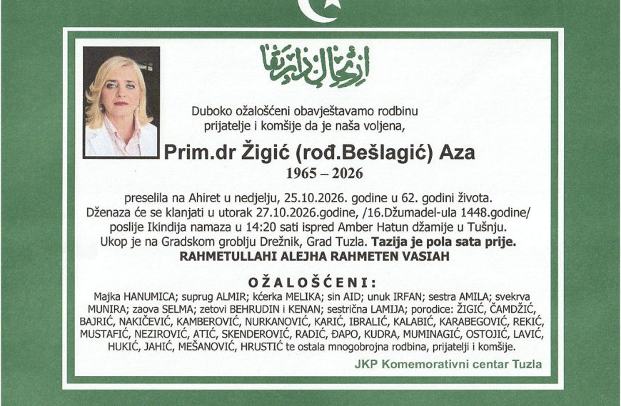 In memoriam, Azra Zigic