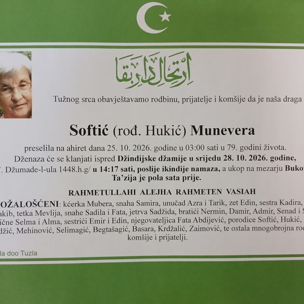 In memoriam, Munevera Softic