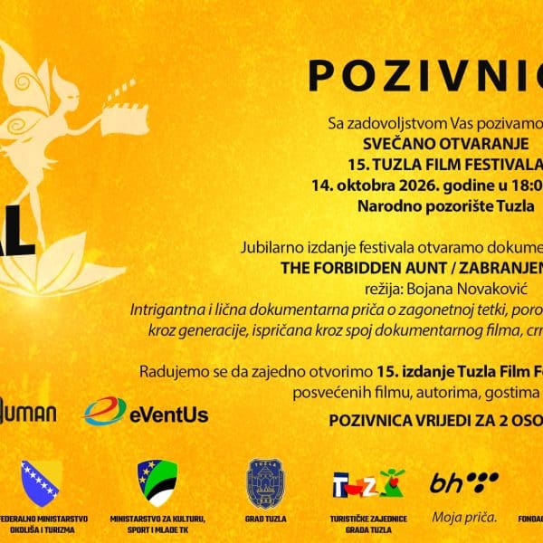 Danas u Tuzli počinje 15. Tuzla Film Festival i trajat će do 18. oktobra 2026.