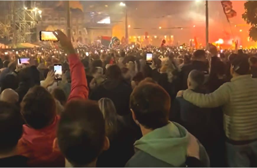 Završni predizborni skup studenata Srbije održan je večeras u Beogradu